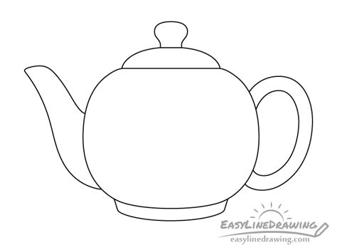 How To Draw A Teapot Step By Step EasyLineDrawing