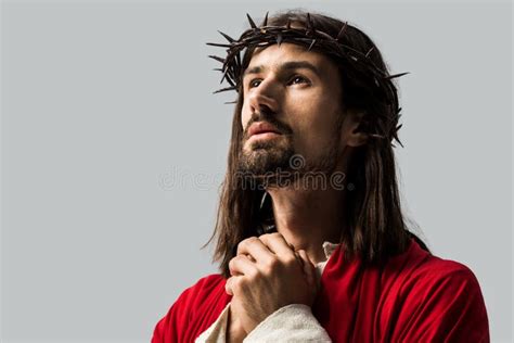 Bearded Man Praying Portrait Of Bearded Man Praying To God And Stock