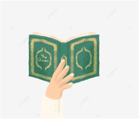 Hand Holding Quran Watercolor Quran Islam Muslim Png Transparent