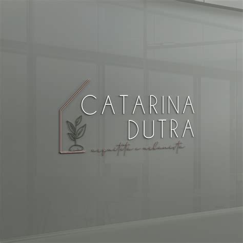 Logotipo Minimalista Moderno Para Arquiteta Casa De Fundo