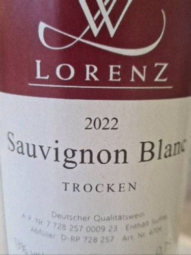 Weinhaus Lorenz Sauvignon Blanc Trocken Vivino US