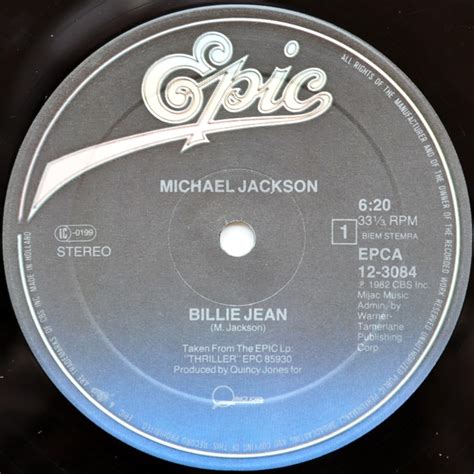 Michael Jackson – Billie Jean (12' Single) : Michael Jackson : Free ...