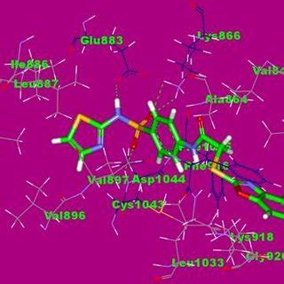 Predicted Binding Mode Of Compound IVc With The Active Site Of VEGFR 2