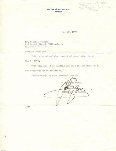 At Auction: MARCOS FERDINAND & MARCOS IMELDA:
