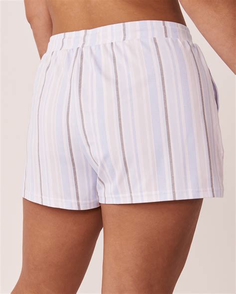 Super Soft Pyjama Shorts Multi Stripes La Vie En Rose