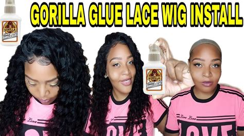 Applying Lace Wig With Gorilla Glue • Lace Wig Install • Ft Ywigscom Youtube