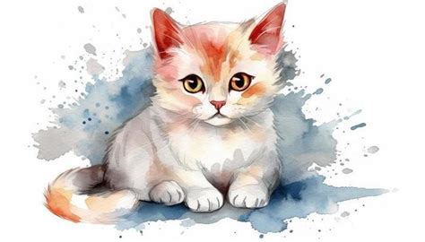 Cute Cat Watercolor Stock Photos, Images and Backgrounds for Free Download