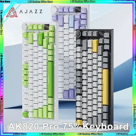 Ajazz Ak Pro Gaming Teclado Mec Nico Tela Tft Multifuncional Tri