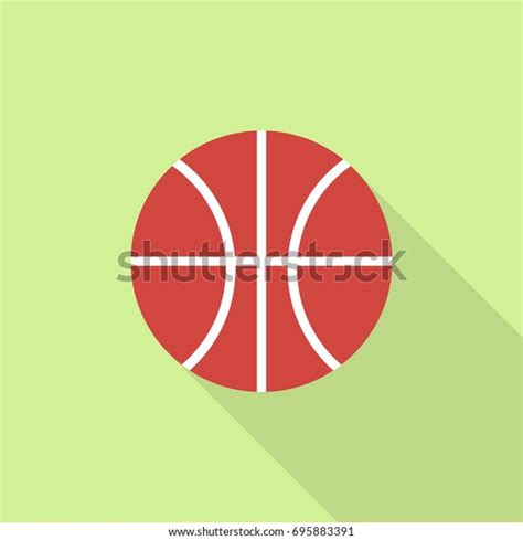 Flat Vector Illustration Basketball Ball Stock Vector Royalty Free