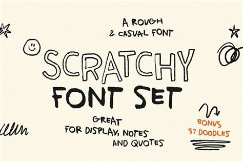 Scratchy Font Handwriting Texture Free Handwritten Fonts