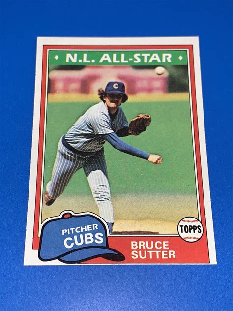 1981 Topps Bruce Sutter Baseball Card 590 Chicago Cubs Set Break NM