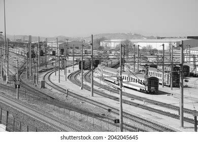 Black White Train Station Photograph Stock Photo 2042045645 | Shutterstock