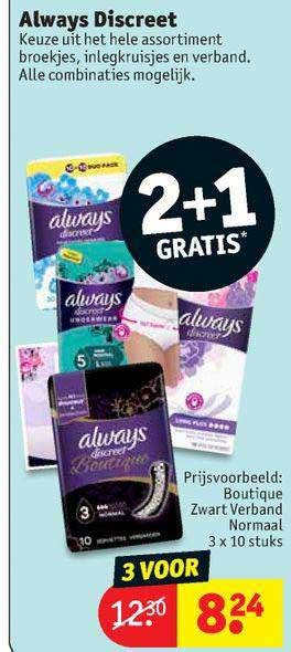 Always Discreet Gratis Aanbieding Bij Kruidvat Folders Nl