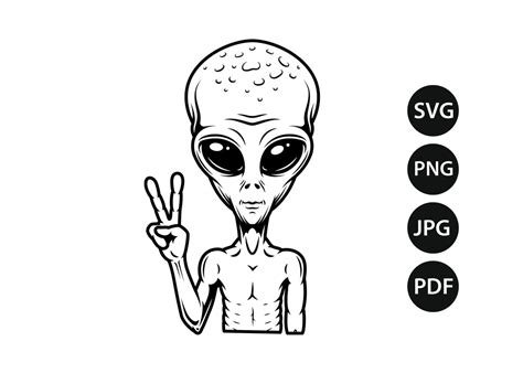 Printable Alien Svg Alien Svg File For Cricut Alien Logo Etsy