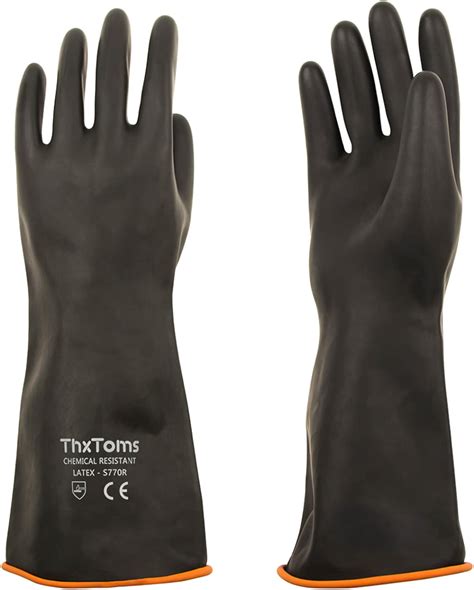 Amazon ThxToms Heavy Duty Latex Gloves Resist Strong Acid Alkali