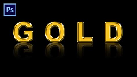 Tutorial Photoshop Membuat Gold Text Effect Secara Mudah Youtube