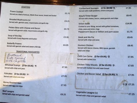 Menu At The King And Tinker Enfield London EN2 Links Ra Flickr