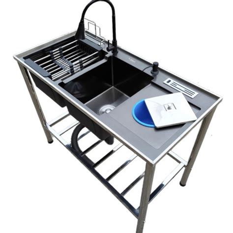 Promo Bak Cuci Piring Lubang Black Kitchen Sink Stainless Sus