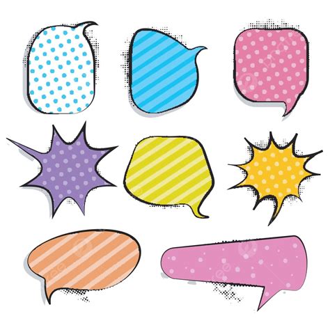 Comic Speech Bubbles Talk Speech Cartoon Vector Talk Speech Cartoon