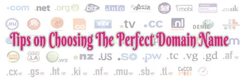 Tips on Choosing The Perfect Domain Name