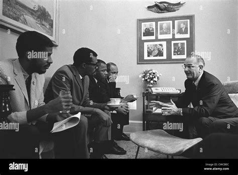 President Lyndon Johnson Meeting With Civil Rights Activists On The Day