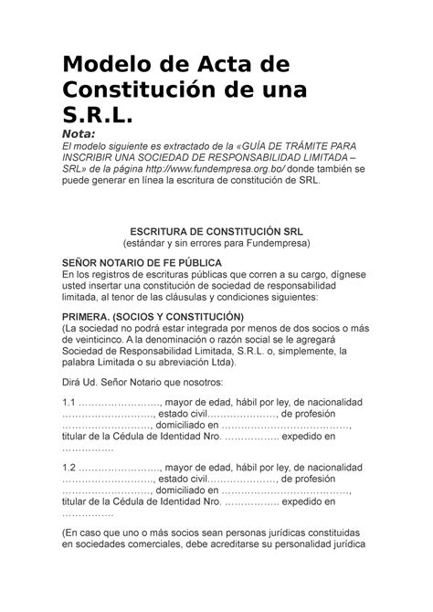 Introducir 60 Imagen Modelo De Acta De Fundacion De Una Asociacion