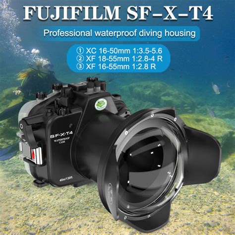 SeaFrogs Waterproof Camera Housing For FUJIFILM X T4 40m 130ft