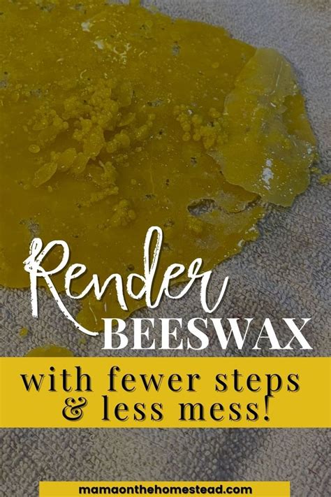 How To Render Beeswax With Less Mess Recipe Beeswax Bees Wax