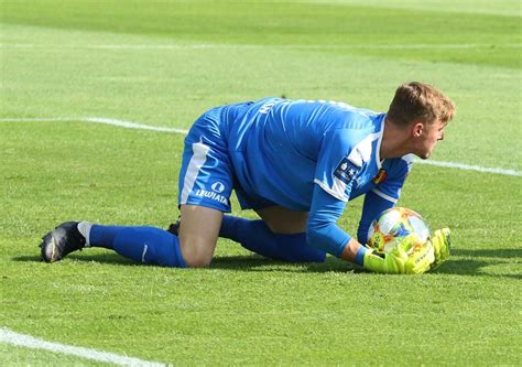 Bramkarz Korony Kielce Paweł Sokół zagrał w reprezentacji Polski do 21