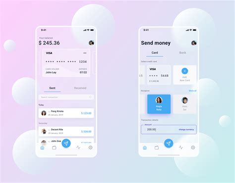 Glassmorphism Payment App Ui Screen On Behance