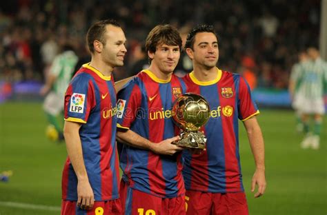 Iniesta, Messi and Xavi of Barcelona Editorial Photo - Image of ...