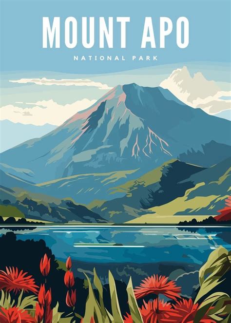 mount apo national park poster picture metal print paint  mark