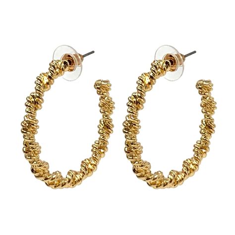 Gold And Silver Twisted Rope Hoop Earrings Perfect T For Women