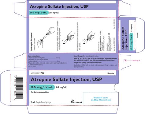 Dailymed Atropine Sulfate Injection Solution