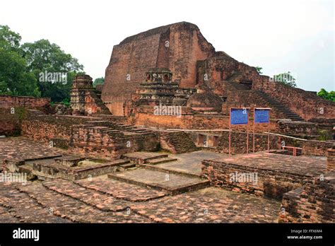 Remains Of Ancient Nalanda University Bihar India Asia Indian