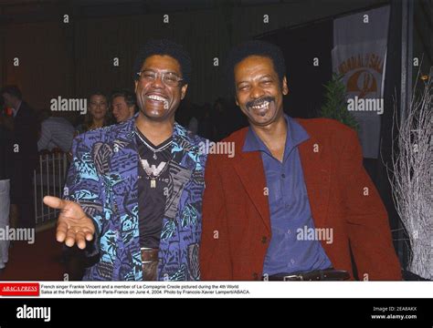 French singer Francky Vincent and a member of La Compagnie Creole ...