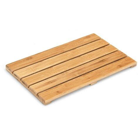 Bamboo Bathroom Floor Mat Foldable Shower Mats with Non-Slip Feet ...