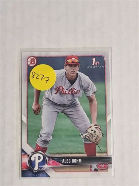 ALEC BOHM 2018 Bowman Draft 1st Bowman BD 25 Philadelphia Phillies EUR