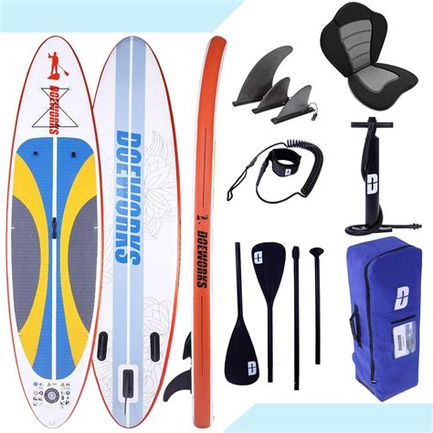 Sup Board Set Stand Up Paddling Board Aufblasbare Kajak Sitz 300305