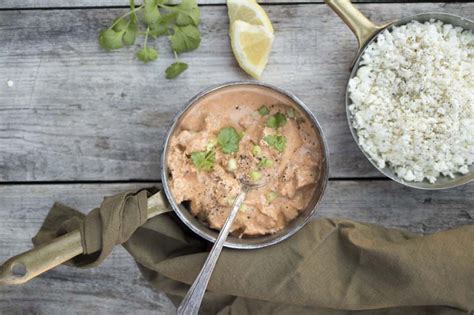 Red Curry Chicken Over Cauliflower Rice Keto Adapted