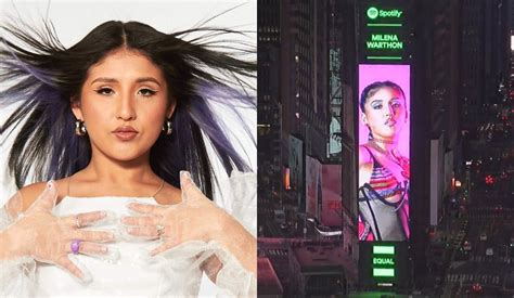 Milena Warthon Llega A Times Square Tras Convertirse En La Portada De Spotify Equal Andes