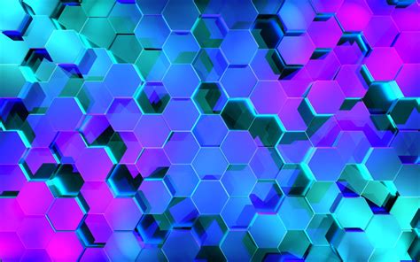 Download wallpapers 4k, hexagons, abstract art, grid, geometric shapes ...