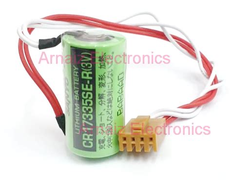 Sanyo CR 17335SE R With Brown Connector 4 PIN 3V PLC Lithium Battery