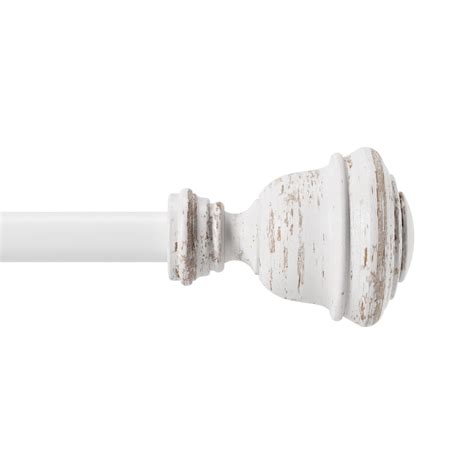 Mainstays White Urn Single Curtain Rod White Walmart