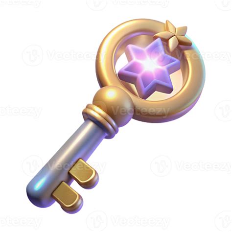 impressive artistic magical key  render exclusive  png