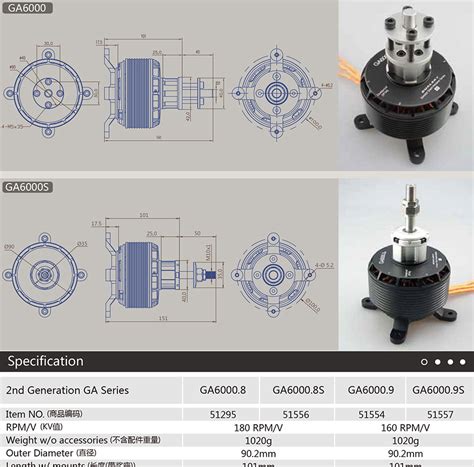 GA6000 Giant Airplane Series For E Conversion Of Gasoline Airplane