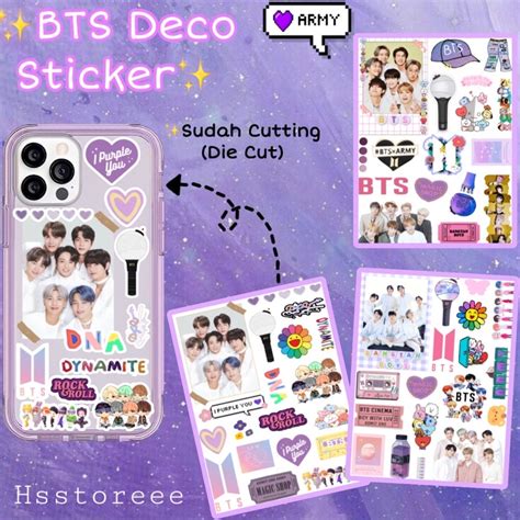 Jual Stiker BTS OT7 Aesthetic Deco Cute Jungkook Jimin Taehyung Suga