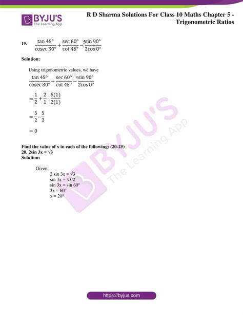 Rd Sharma Solutions For Class Maths Updated For Chapter