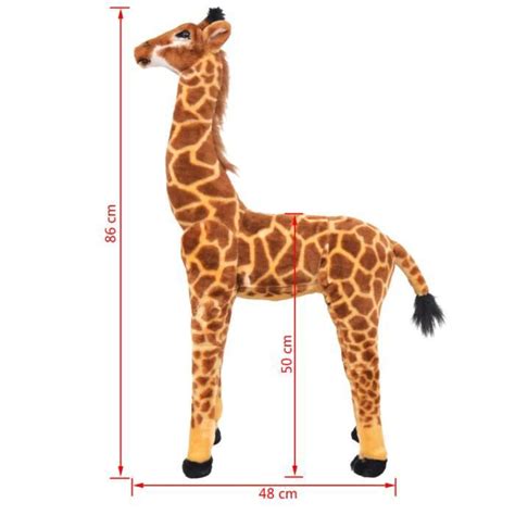 Girafe En Peluche Pwshymi Moderne Marron Et Jaune Peluche Et