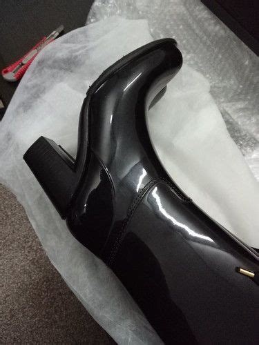 Boot Pumps High Heel Boots Shiny Boots Latex Boots Rainwear Girl